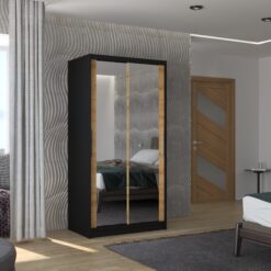 Biztonsági tükrös tolóajtós szekrény NEVIO 100