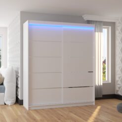 LED világítással ellátott tolóajtós szekrény SPECTRA 180