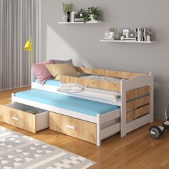 Ágykeret dupla korláttal és matraccal TIARRO 180x80