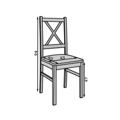 Milo X szék - Černá