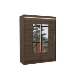 Tolóajtós gardrób Tükörrel és LED világítással ellátott tolóajtós szekrény DORRIGO 150 - Csoki Csoki