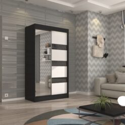 Tolóajtós szekrény tükörrel és lacobellel TOURA 120