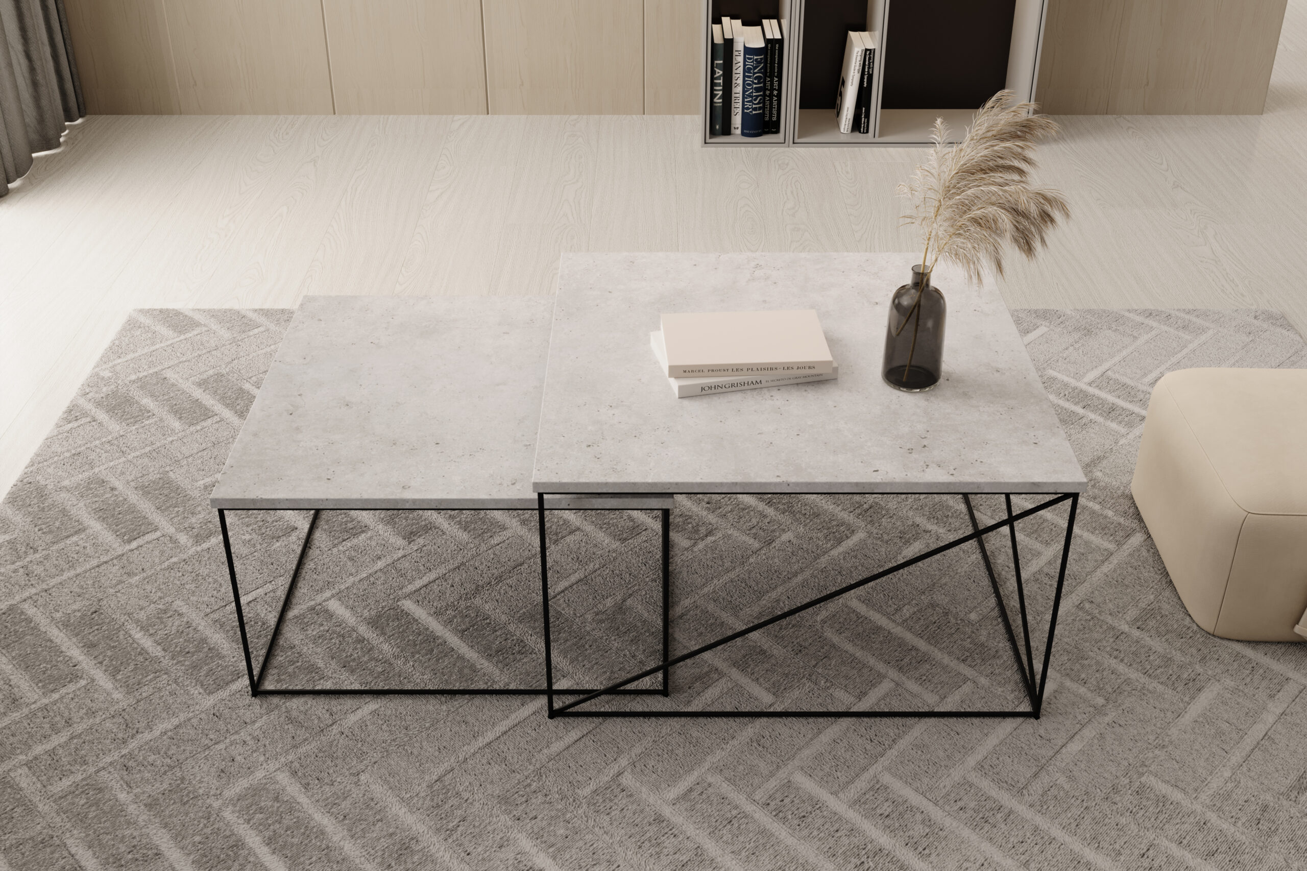 Licco 2in1 dohányzóasztal - Fekete Licco 2in1 dohányzóasztal - Fekete - Image 3