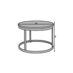 RINEN dohányzóasztal - Fehér