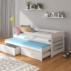 Ágykeret dupla korláttal és matraccal TIARRO 180x80