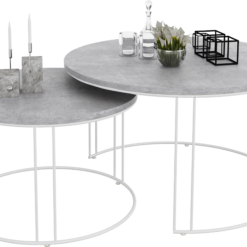 ETTA 2 az 1-ben dohányzóasztal - Fehér Fehér