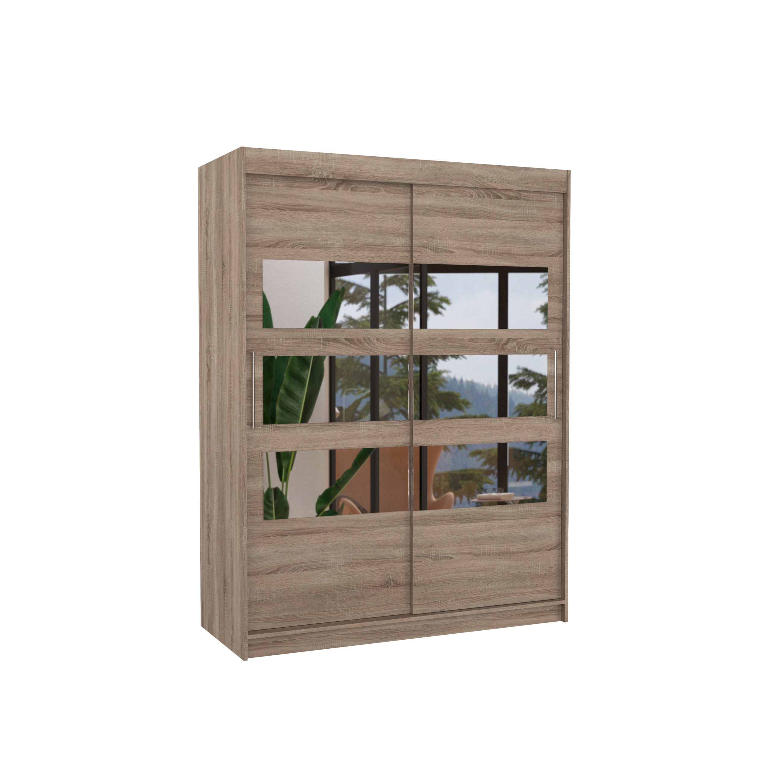 Tolóajtós gardrób Tolóajtós szekrény FLORENTO 150 - Trüffel Trüffel