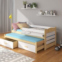 Ágykeret dupla korláttal és matraccal TIARRO 200x90