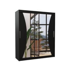 Tolóajtós gardrób Tolóajtós szekrény CHARLOTTE 180 - Fekete