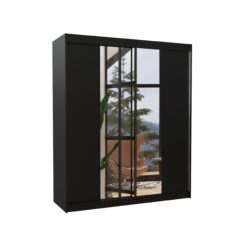 Tolóajtós gardrób Tolóajtós szekrény BALANCE 180 - Fekete Fekete