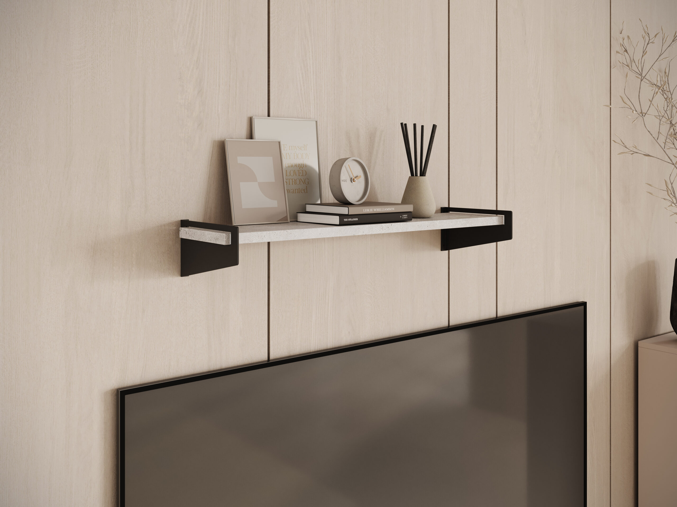 Fali polc Ivi polc - Fekete Fekete