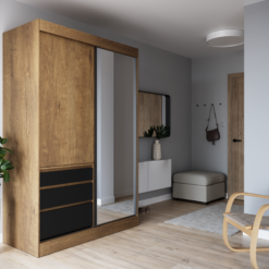 Tolóajtós szekrény tükörrel HAIDAR 140