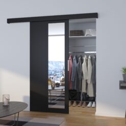 Falra szerelhető tolóajtó MALTA 86 - Fekete Fekete