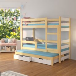 Háromszemélyes emeletes ágy matracokkal KARLO