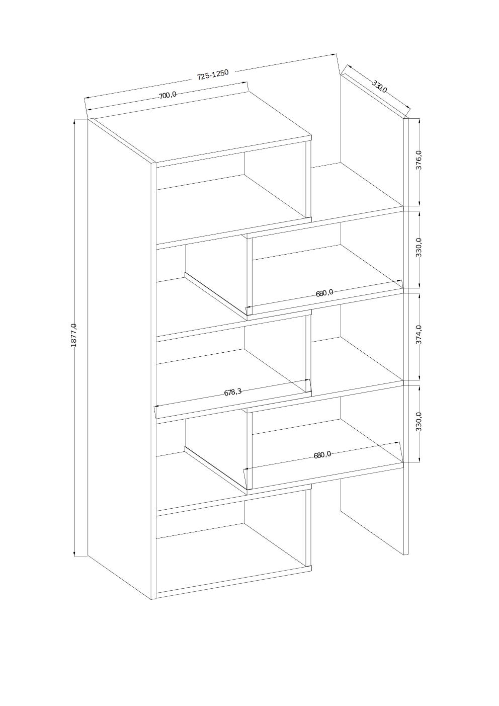 Polc KARMELO - Fehér Polc KARMELO - Fehér - Image 3