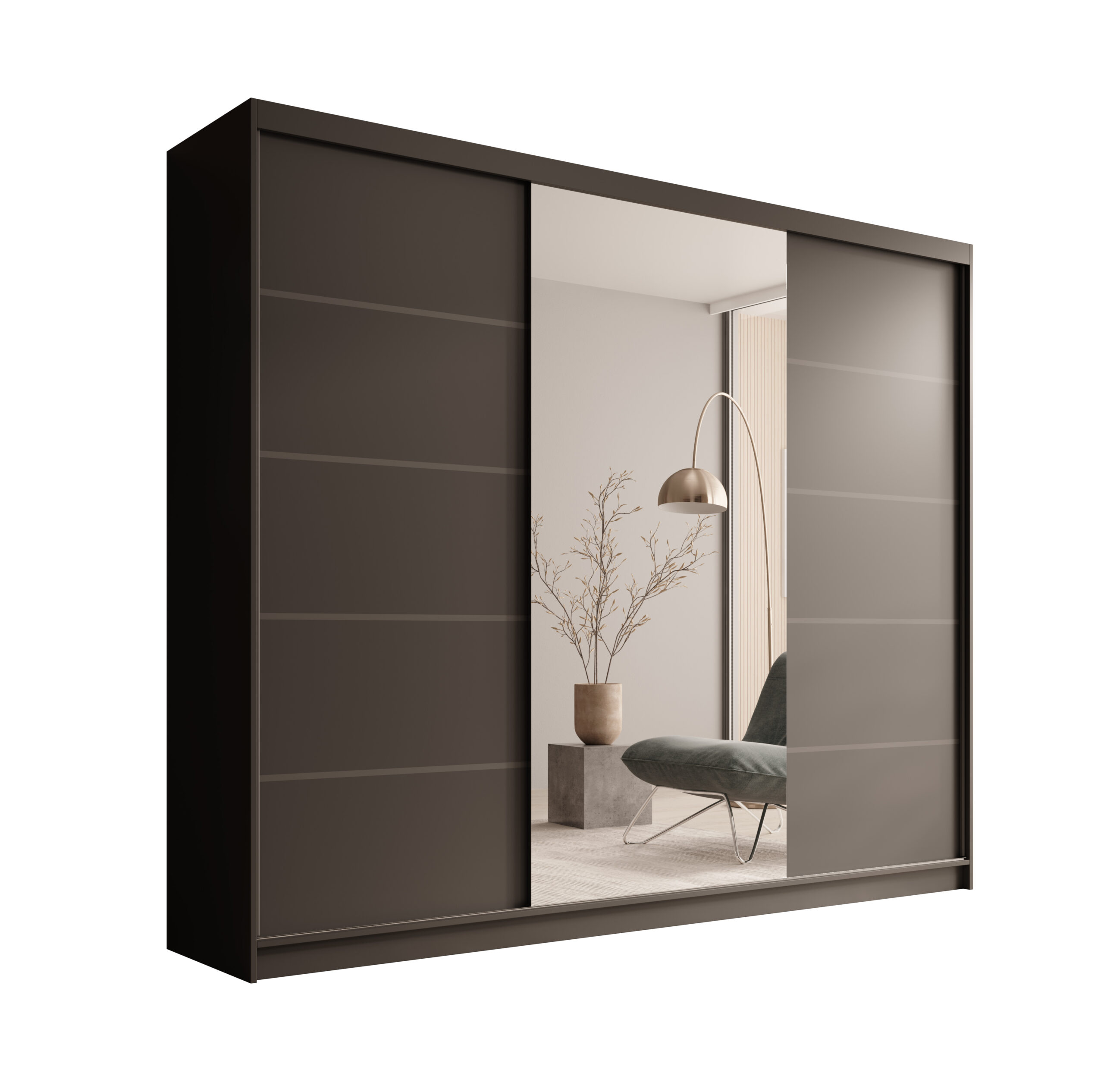 Tolóajtós gardrób Tolóajtós szekrény Etna 250 - Fekete Tolóajtós szekrény Etna 250