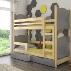 Kétszemélyes emeletes ágy matracokkal MARABA