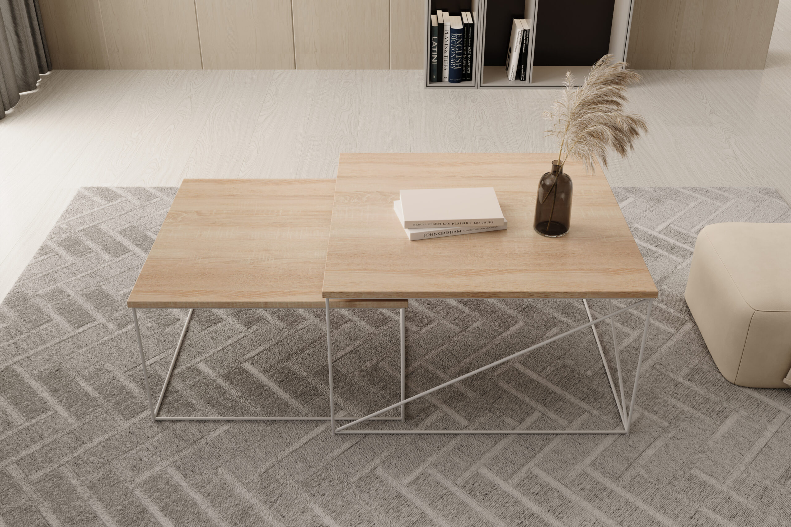 Licco 2in1 dohányzóasztal - Fehér Licco 2in1 dohányzóasztal - Fehér - Image 3