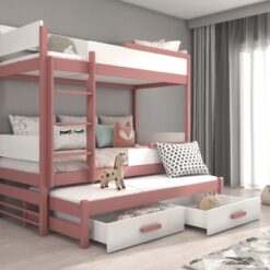 Háromszemélyes emeletes ágy Queen méretben 180x80