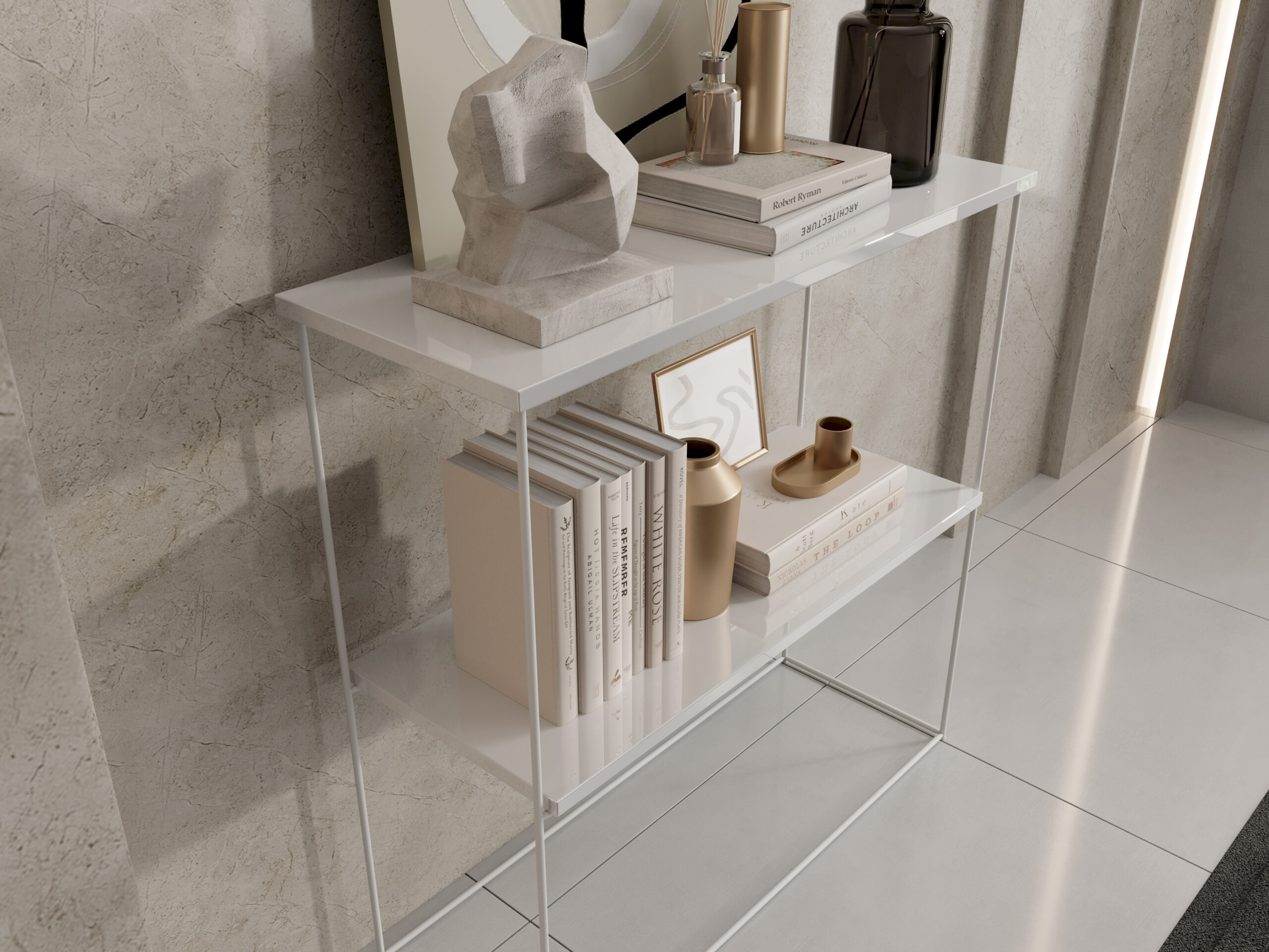 TONI konzol asztalka - Fehér TONI konzol asztalka - Fehér - Image 3