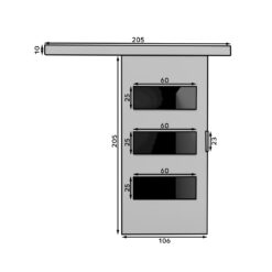 Fali tolóajtó ARES 106 - Wenge