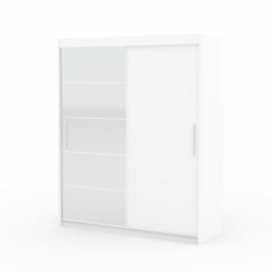 Tolóajtós gardrób Tolóajtós szekrény tükörrel ESTI 180 - Fekete Fekete