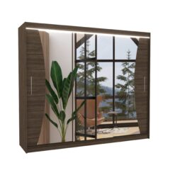 Tolóajtós gardrób LED tükrös tolóajtós szekrény DIEGO 250 - Csoki Csoki