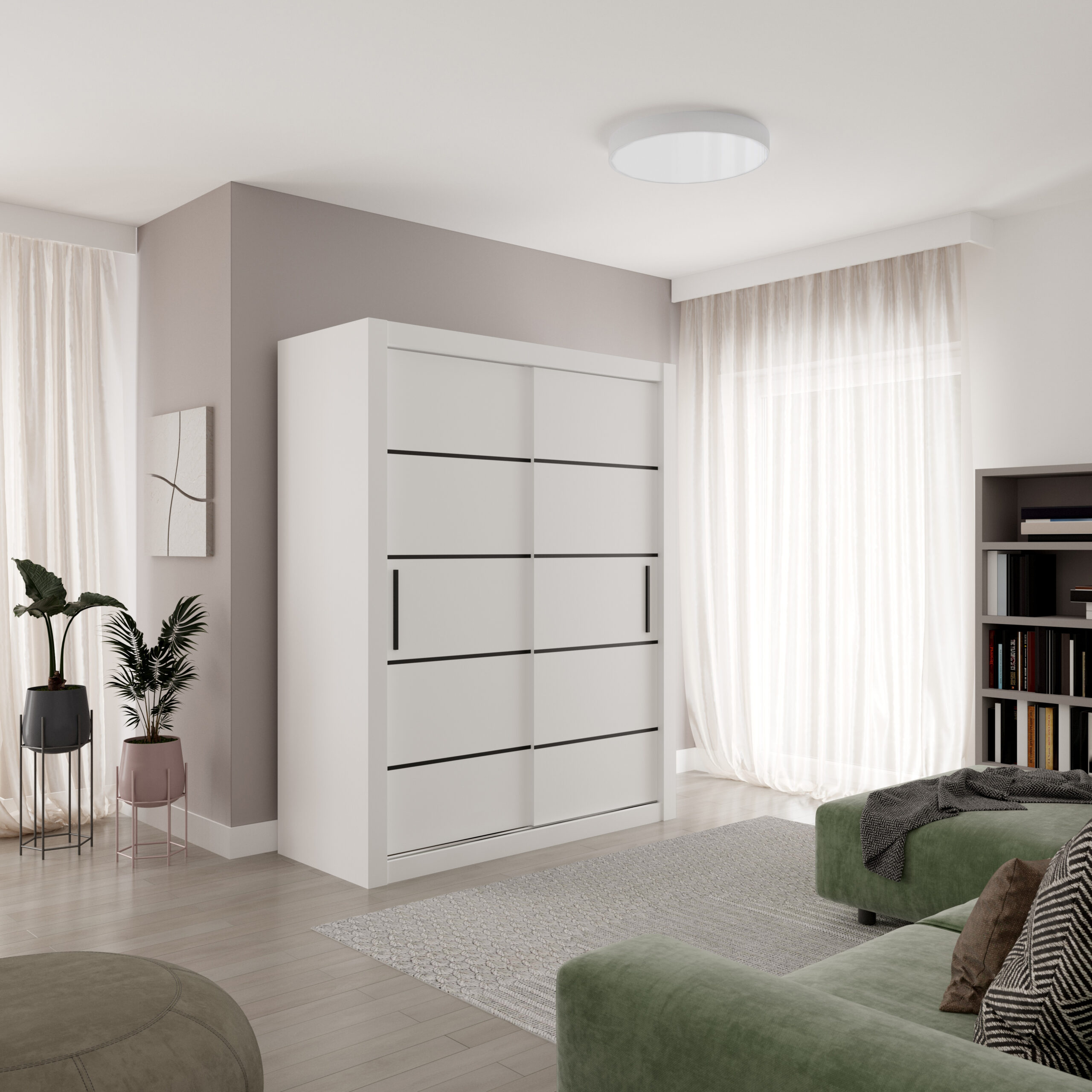 Tolóajtós gardrób MORELL 160 tolószekrény - Fehér MORELL 160 tolószekrény