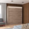 Tolóajtós gardrób LED világítással ellátott tolóajtós szekrény LINCOLN 180 - Trüffel LED világítással ellátott tolóajtós szekrény LINCOLN 180