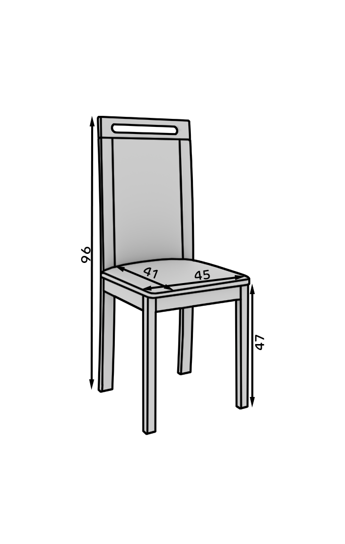 Nola VI szék - Tmavý ořech Nola VI szék - Tmavý ořech - Image 5