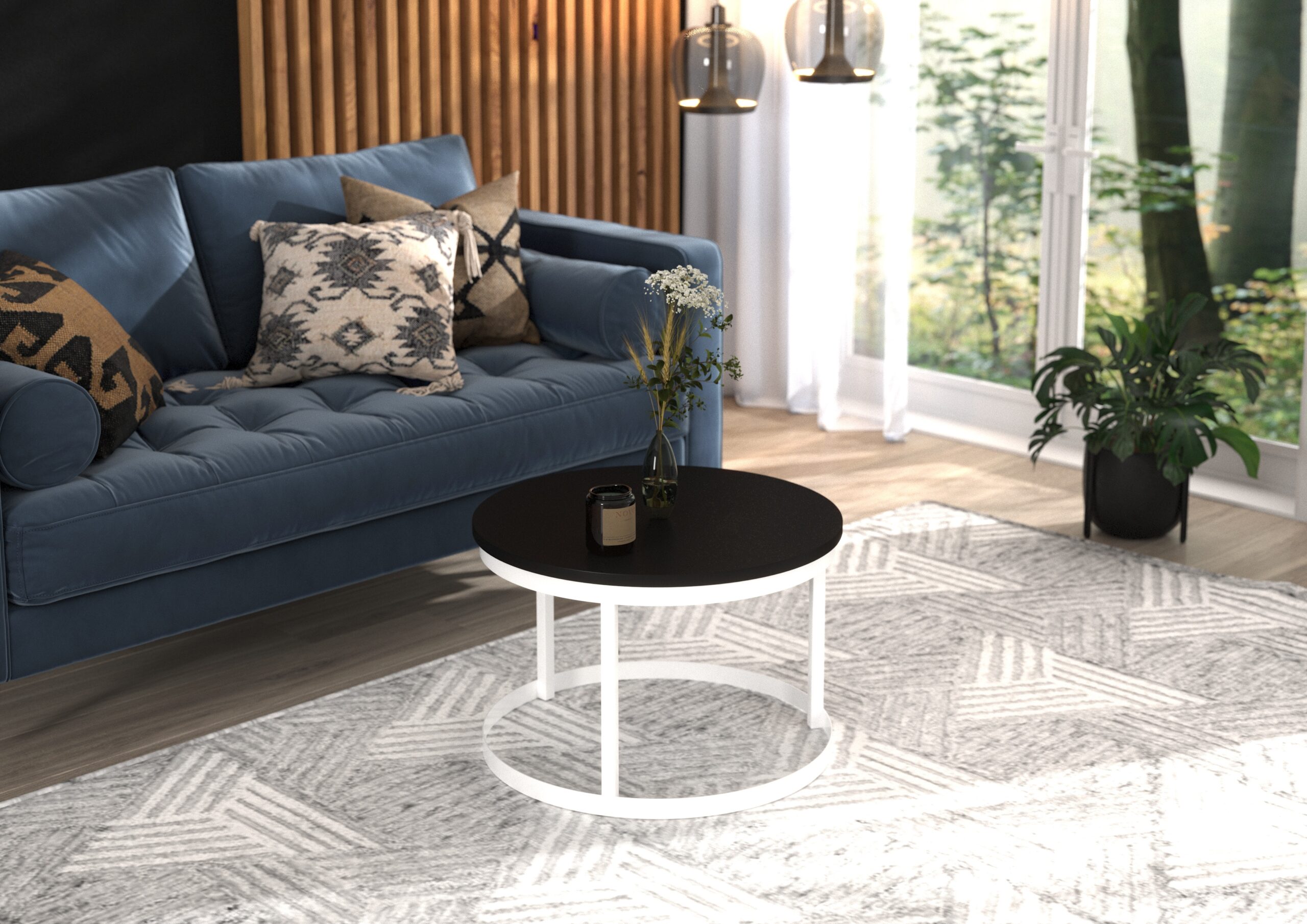 RINEN dohányzóasztal - Fehér RINEN kávéasztal