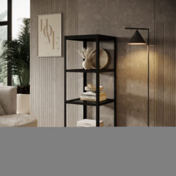 Könyvespolc Reli polc - Fekete Fekete