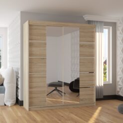 Üveges tolóajtós szekrény TRAVES 180