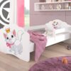 Gyerekágy Ágy matraccal és korláttal CASIMO CAT 160x80 - Fehér Ágy matraccal és korláttal CASIMO CAT 160x80