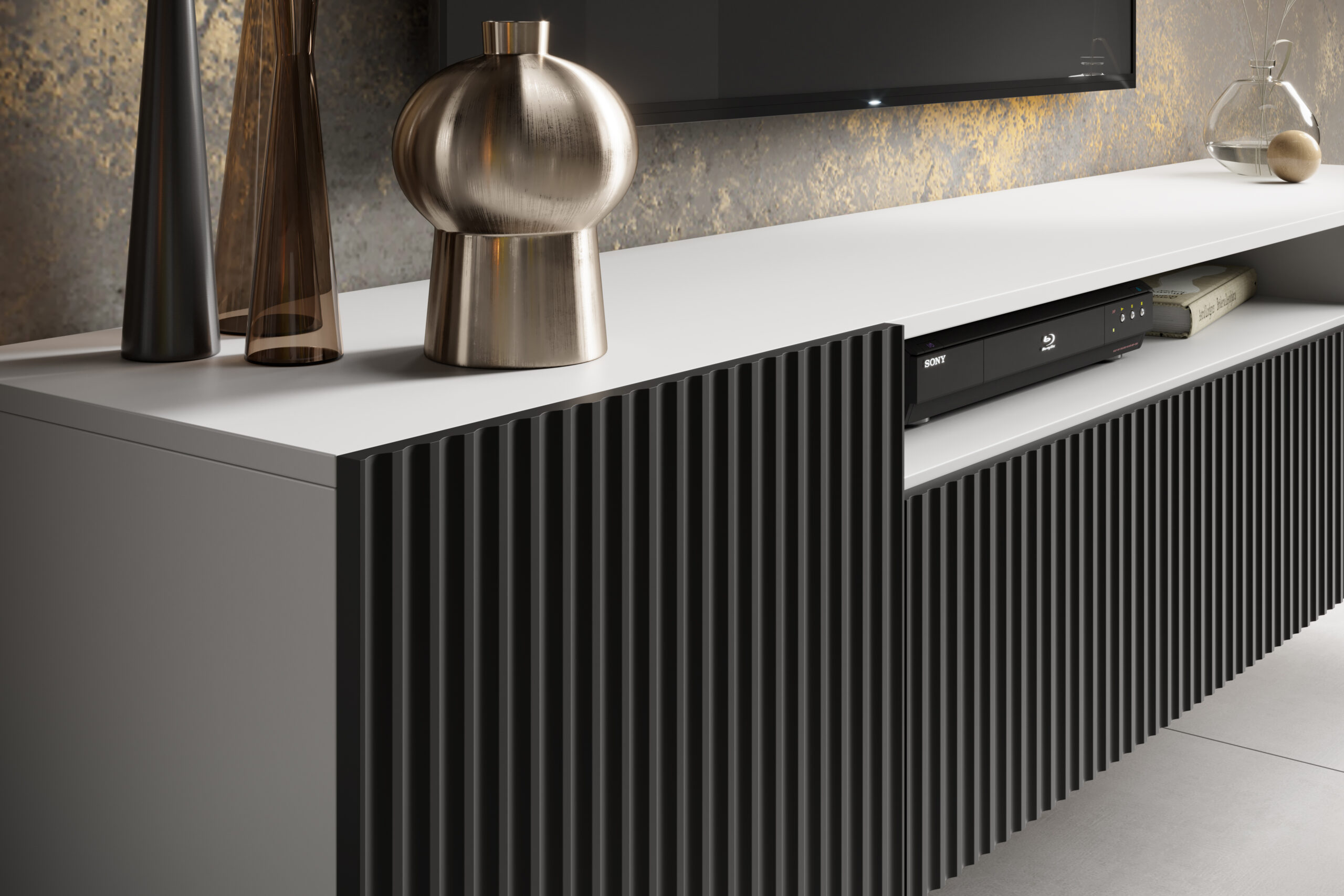 TV szekrény FALI NOEMI TV szekrény - Fekete TV szekrény FALI NOEMI TV szekrény - Fekete - Image 3