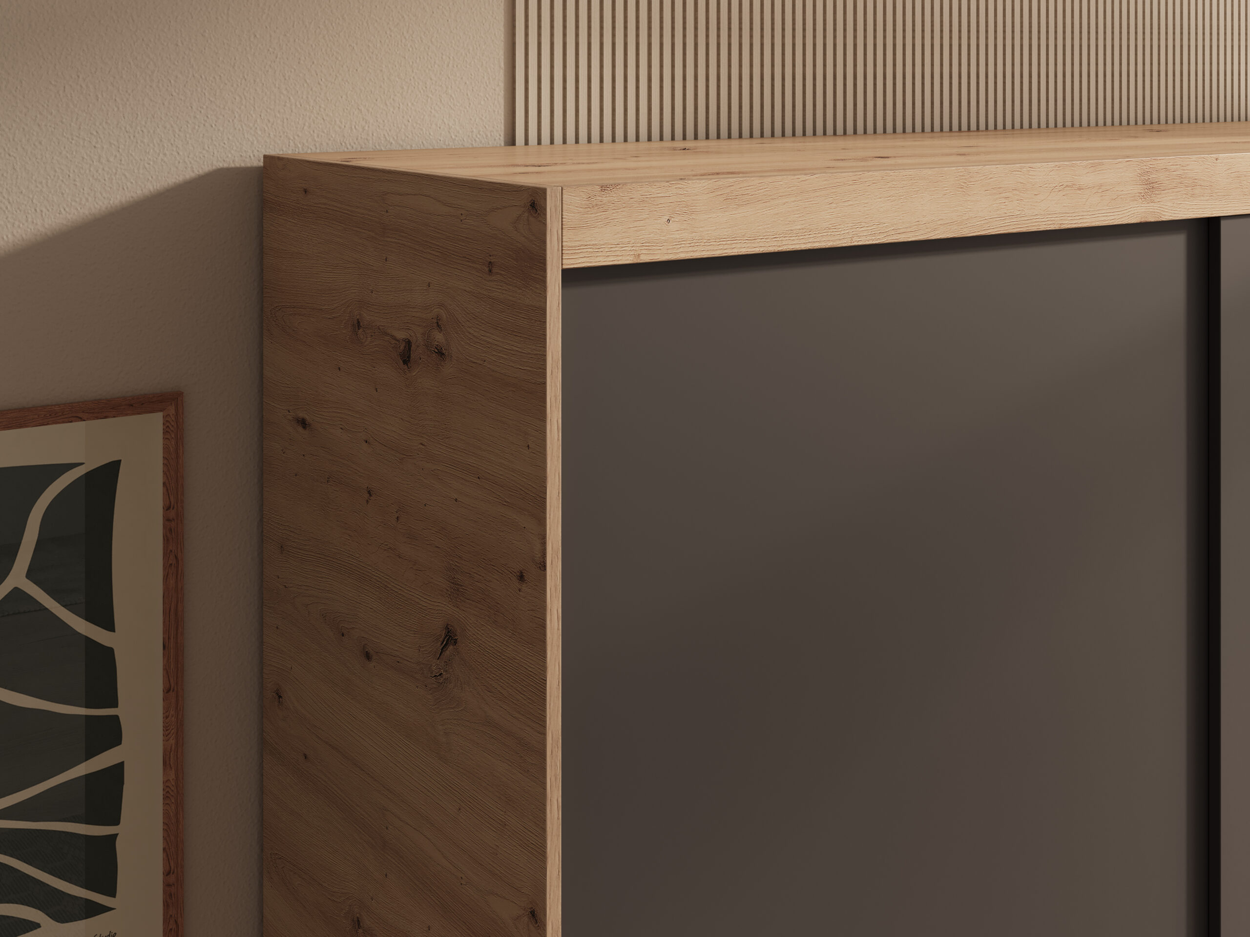 Tolóajtós gardrób Hailey 120 tükrös tolóajtós szekrény - Artisan Tolóajtós gardrób Hailey 120 tükrös tolóajtós szekrény - Artisan - Image 3