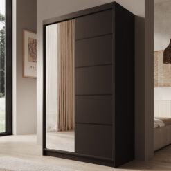 Tolóajtós gardrób Tolóajtós szekrény Castello 120 - Fekete Fekete