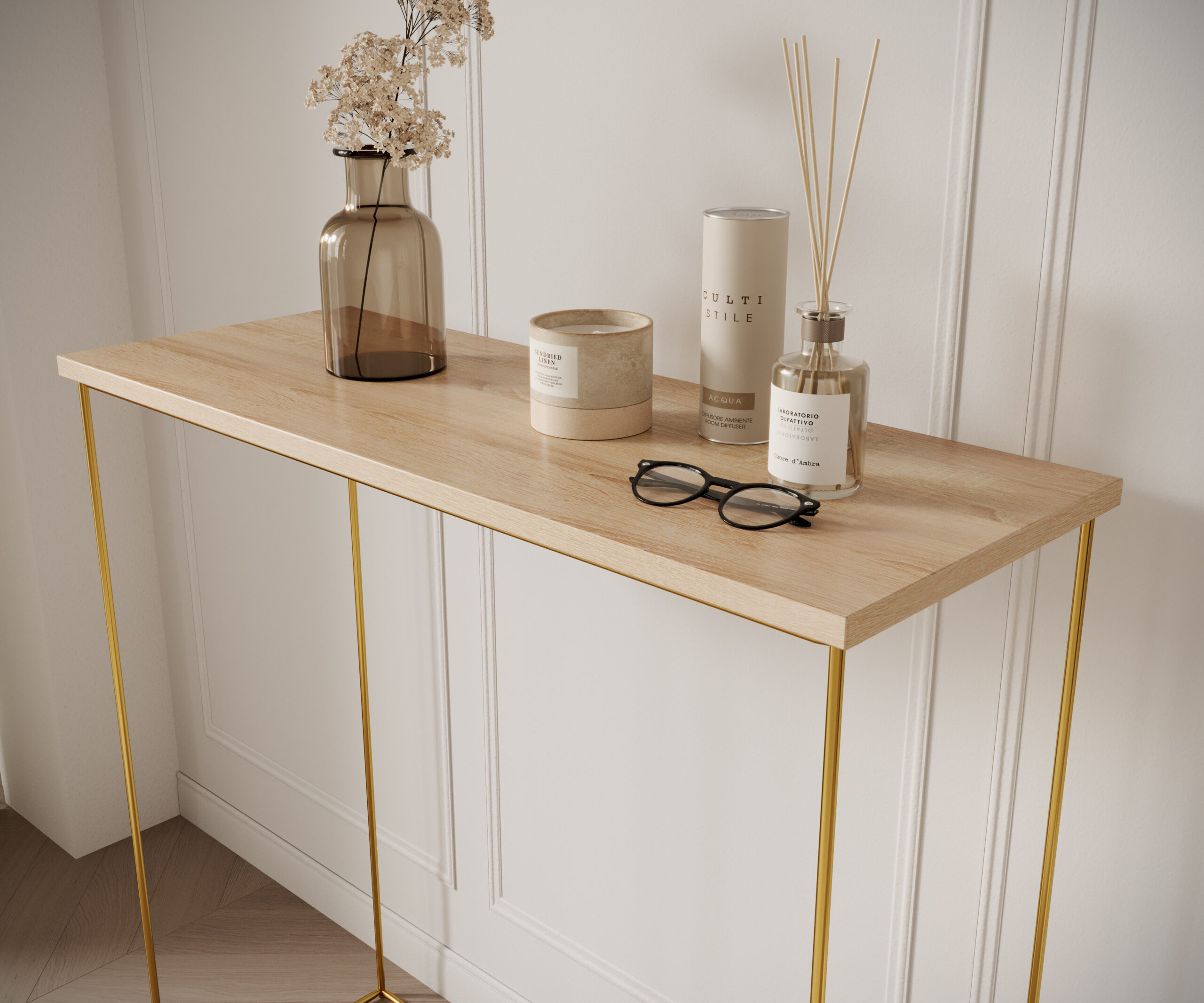 Milan konzol asztalka - Arany Milan konzol asztalka - Arany - Image 3