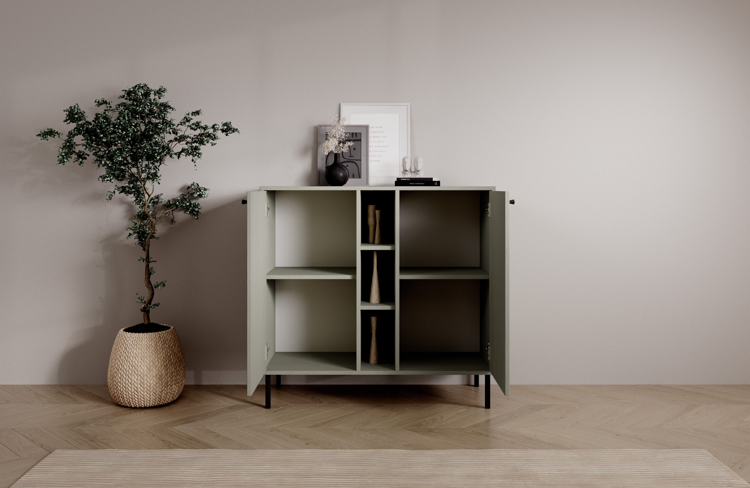 Tili 2D 3P Komód - Eukaliptusz modern komód – Tili 2D 3P Komód - Eukaliptusz enteriőr fotó 4