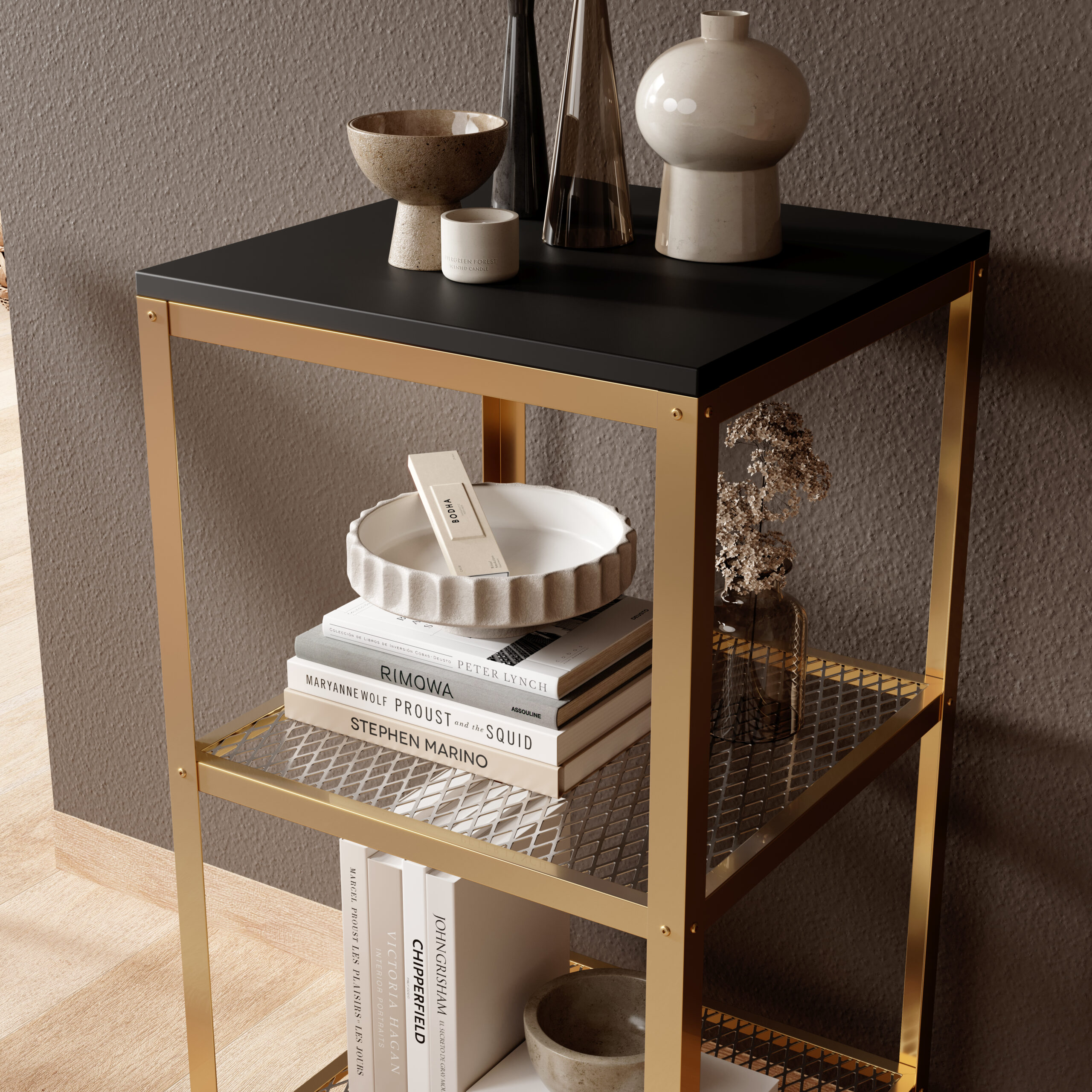 Könyvespolc Rolin polc - Arany Könyvespolc Rolin polc - Arany - Image 3