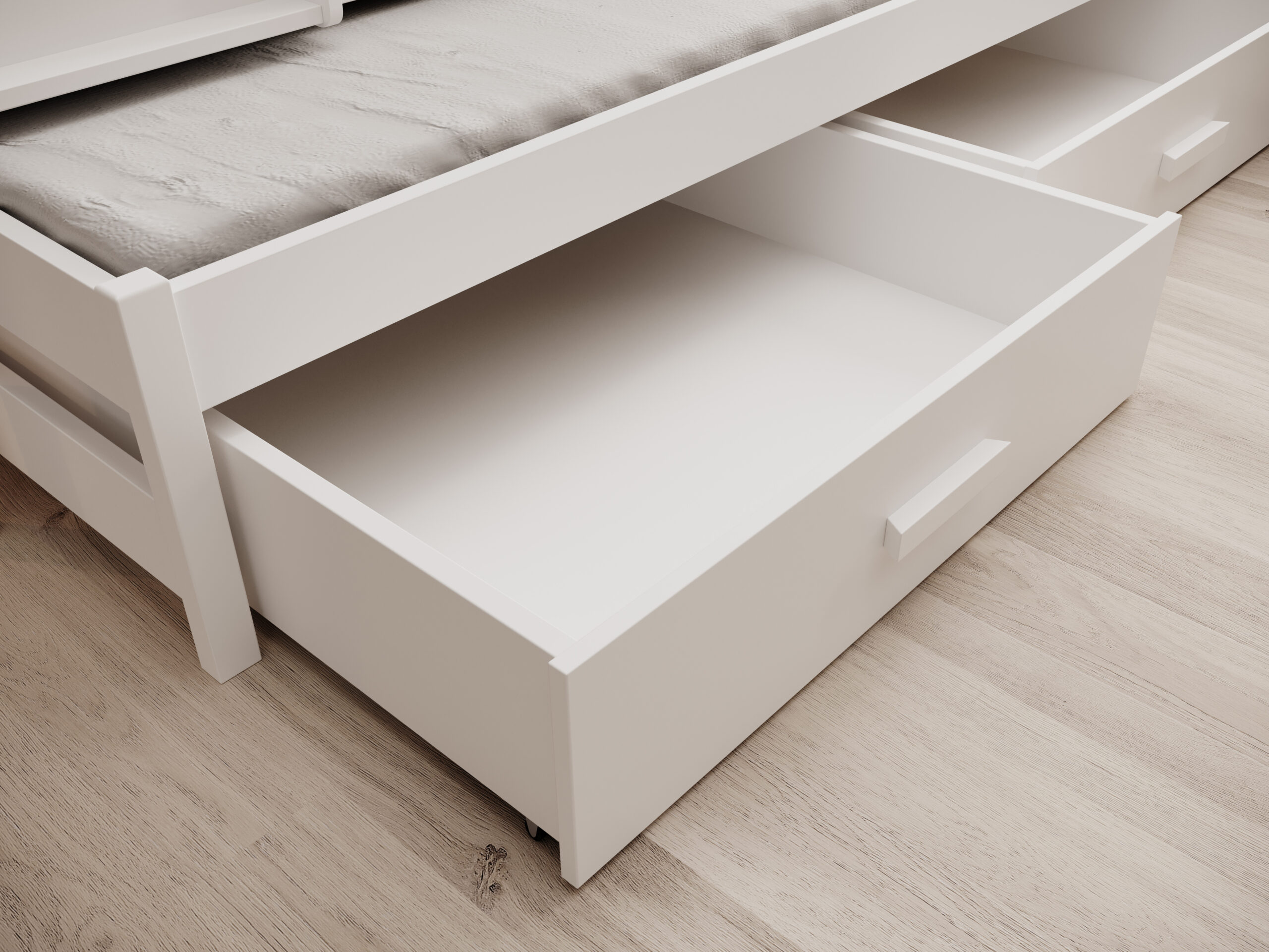 Leia háromszemélyes gyerekágy 200x90 matraccal - Fehér Leia háromszemélyes gyerekágy 200x90 matraccal - Fehér - Image 3