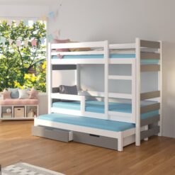 Háromszemélyes emeletes ágy matracokkal KARLO