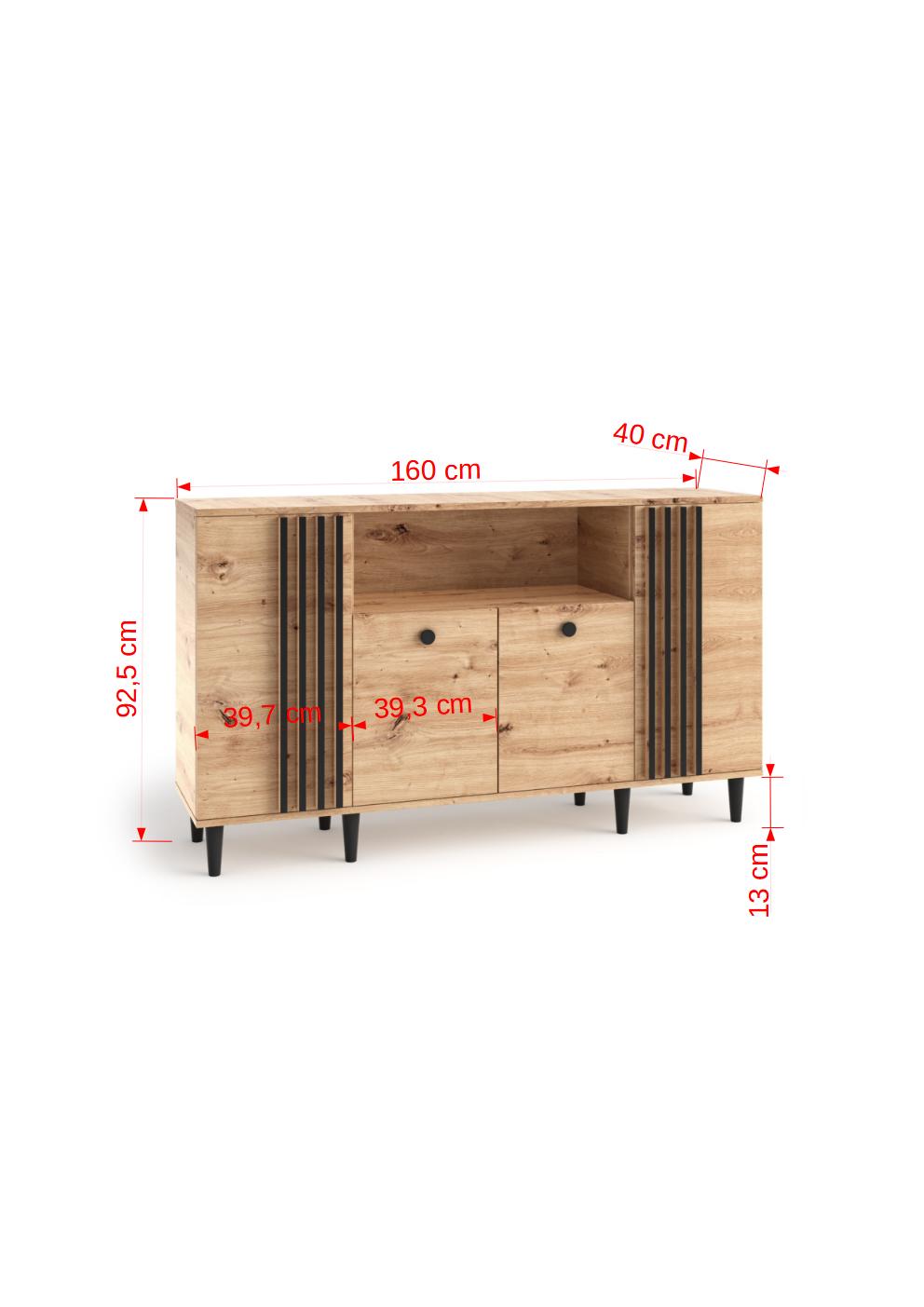 LIVIA 04 komód - Artisan fehér komód – LIVIA 04 komód - Artisan enteriőr fotó 3