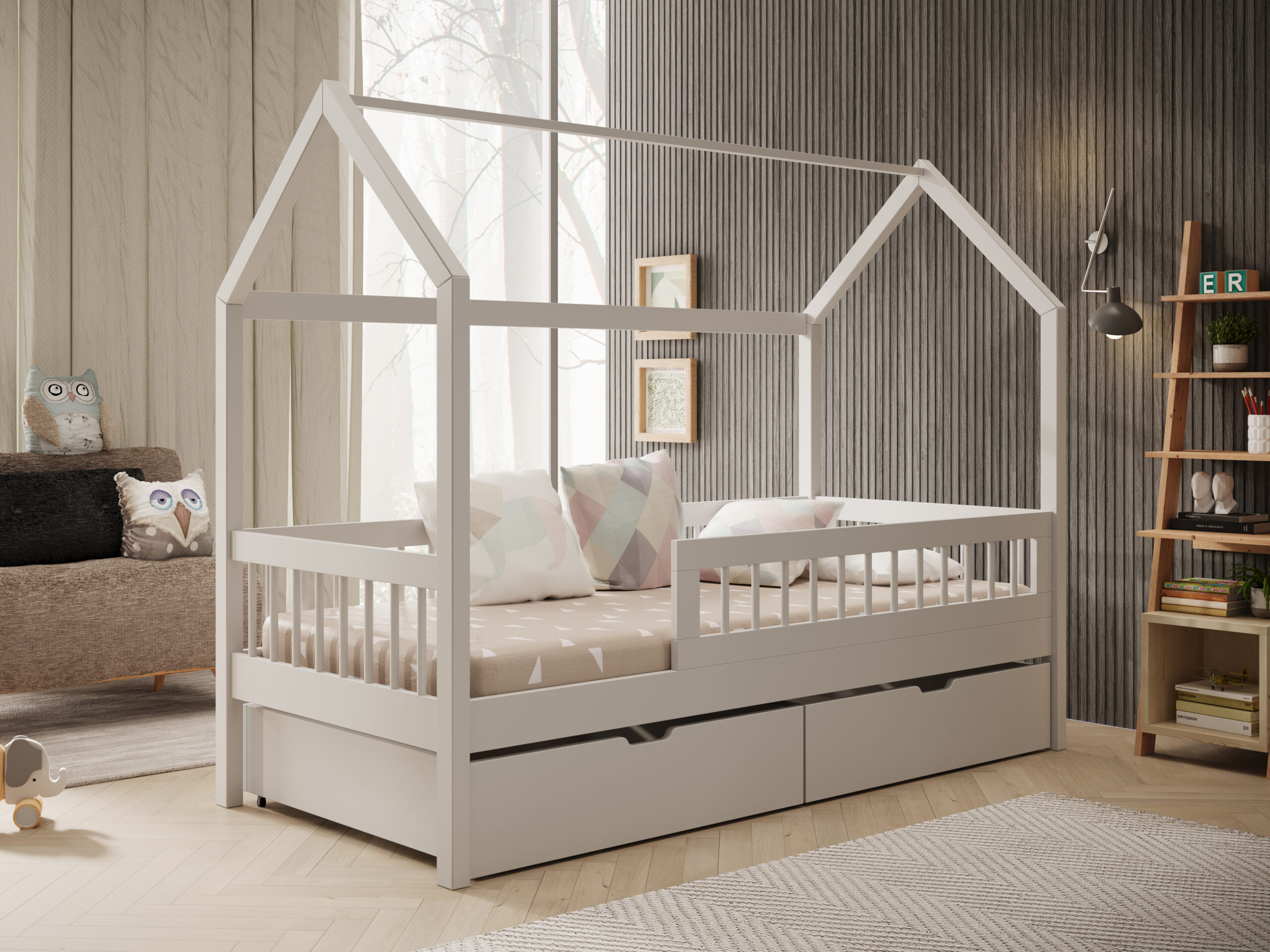 Gyermekágy Galicja házikó ágy - Fehér Fehér