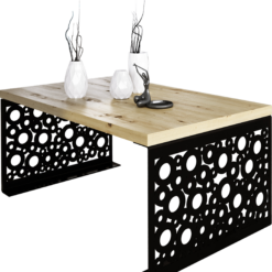 dohányzóasztal RINA 100x60 - Fekete Fekete