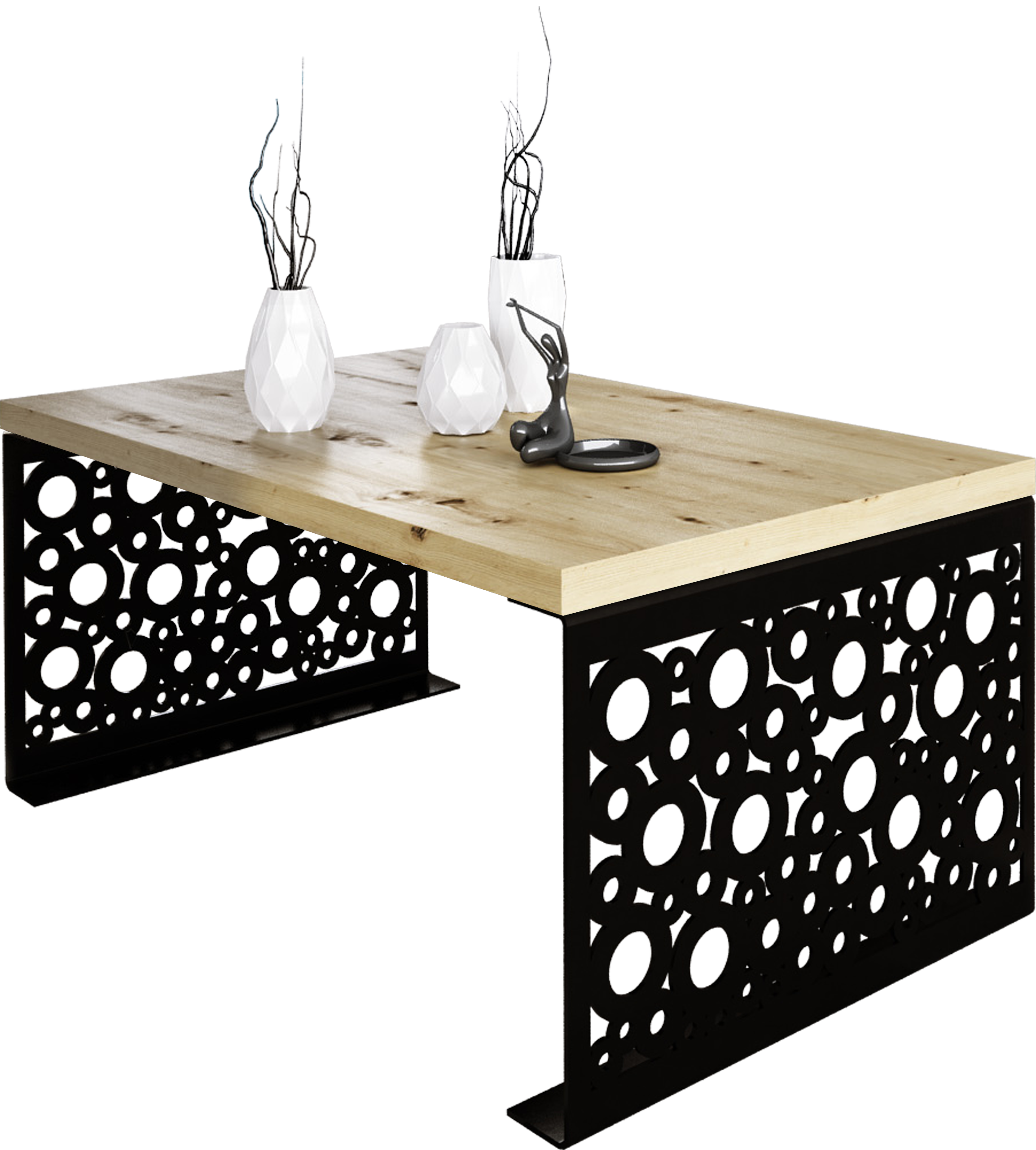 dohányzóasztal RINA 100x60 - Fekete Fekete