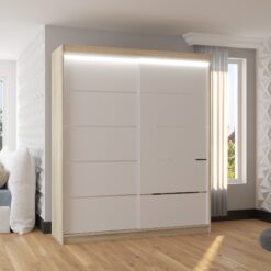 LED világítással ellátott tolóajtós szekrény SPECTRA 180