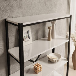 Könyvespolc Rene polc - Fekete