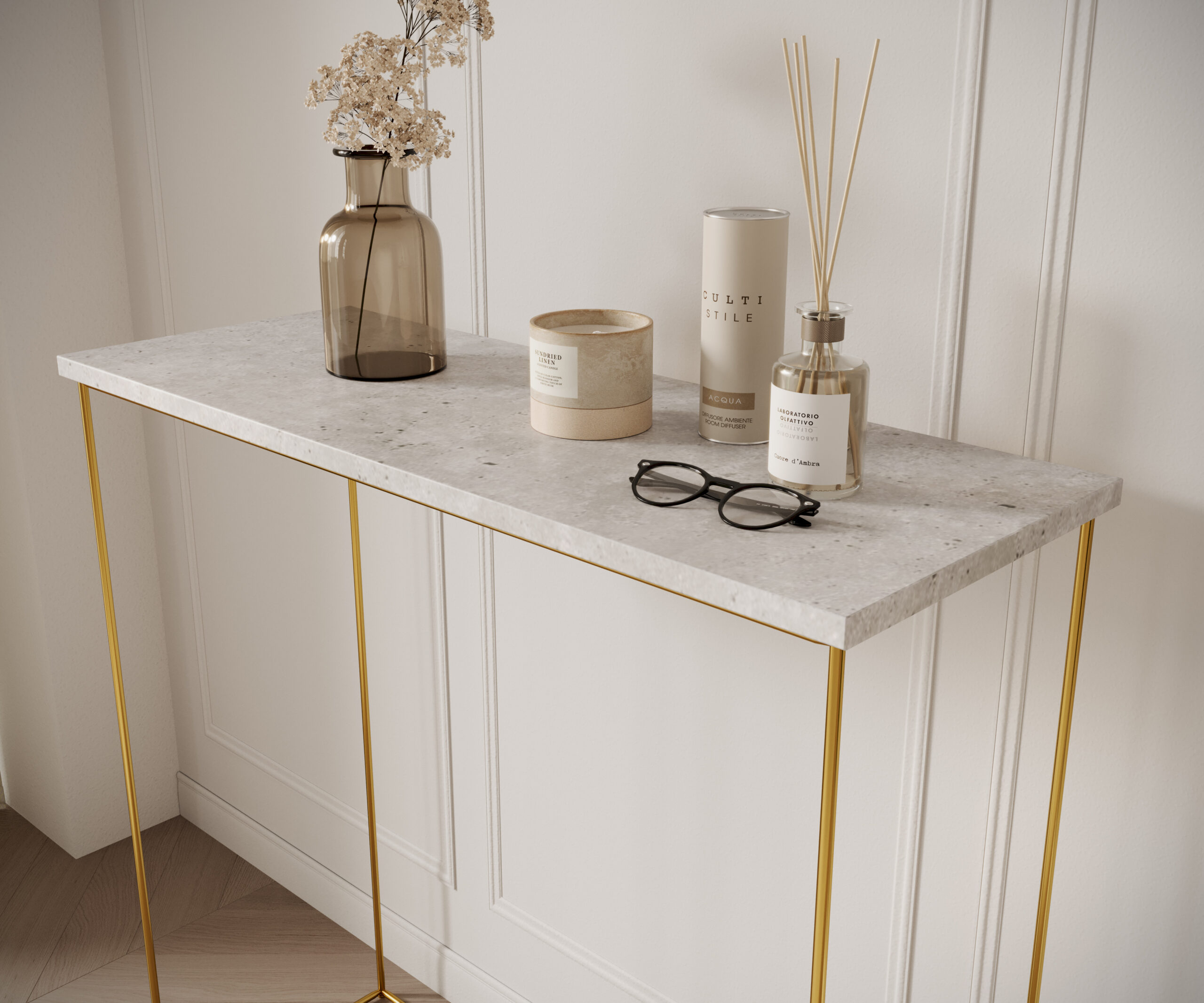 Milan konzol asztalka - Arany Milan konzol asztalka - Arany - Image 3