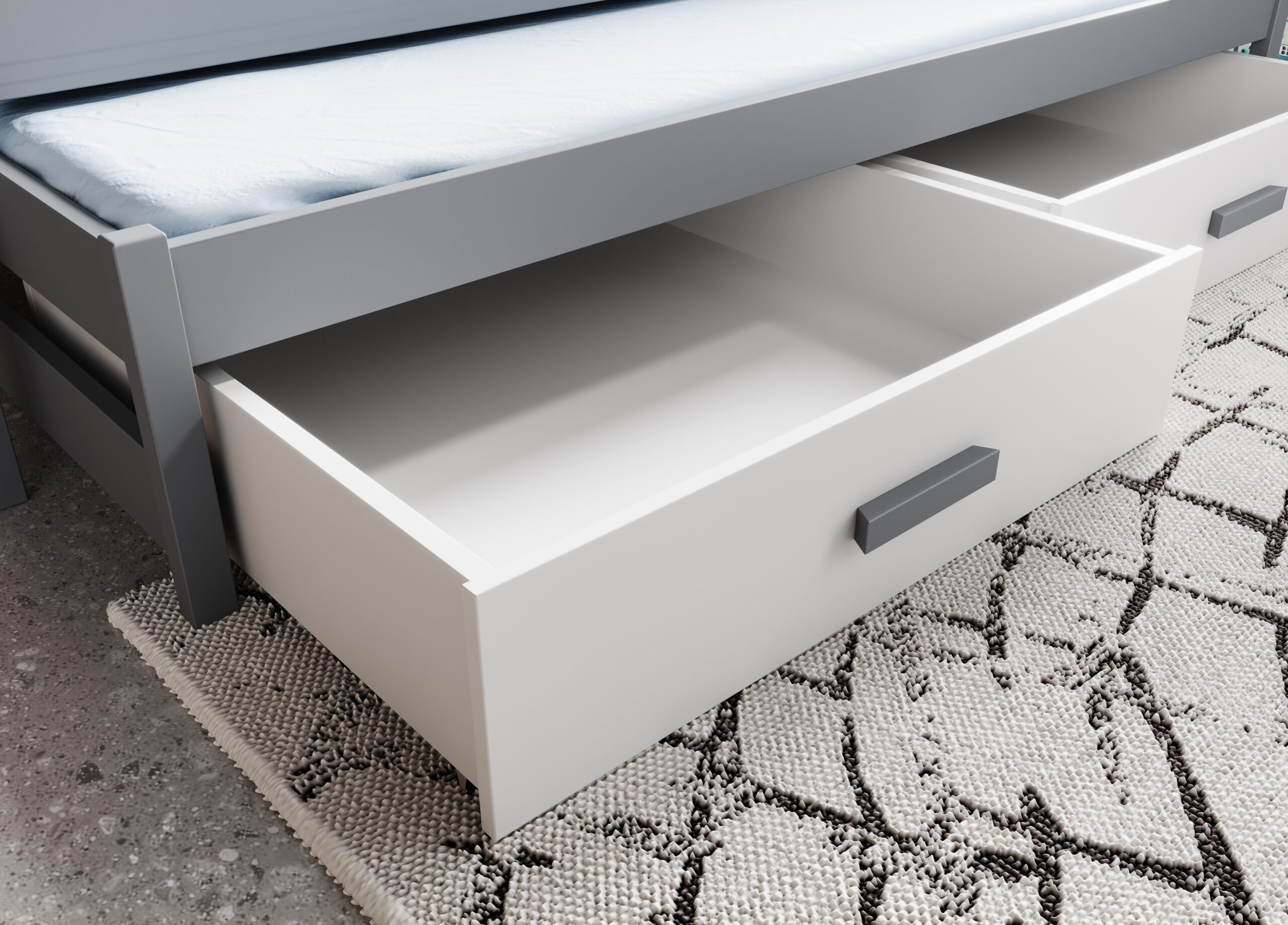 Olen kétszemélyes gyerekágy 180x80 matraccal - Fehér Olen kétszemélyes gyerekágy 180x80 matraccal - Fehér - Image 3